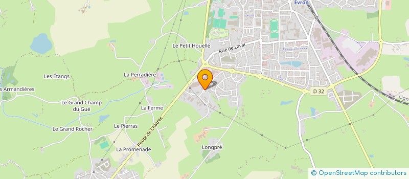 localisation de l'entreprise METALLERIE URBAIN à EVRON