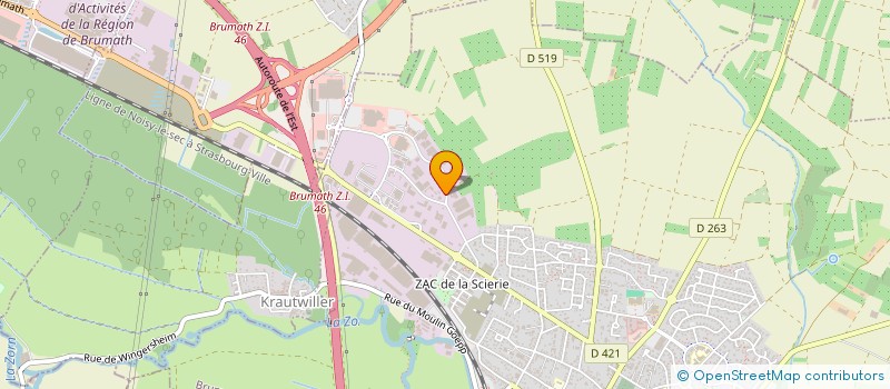 localisation de l'entreprise METALLERIE WEBER SARL  BRUMATH