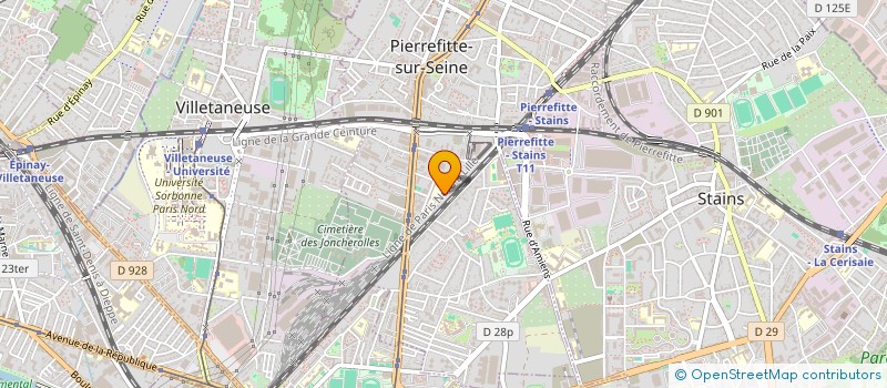 localisation de l'entreprise METALLIER à PIERREFITTE-SUR-SEINE