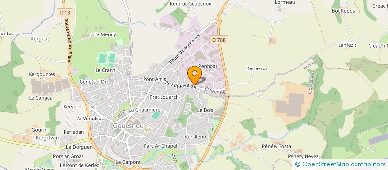 localisation de l'entreprise METALLISATION TRAITEMENT SURFACE  PLABENNEC