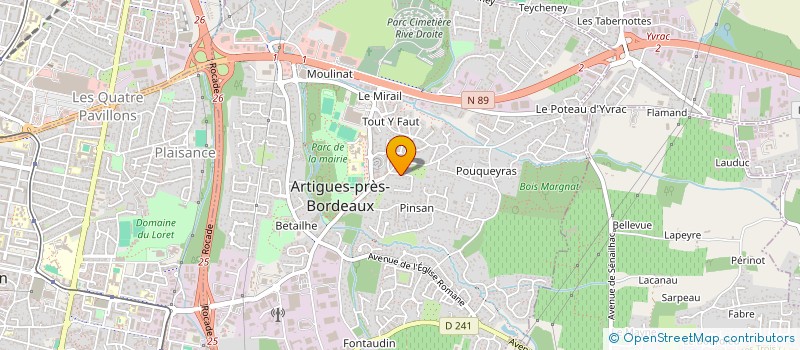 localisation de l'entreprise METALODGIA à ARTIGUES-PRES-BORDEAUX