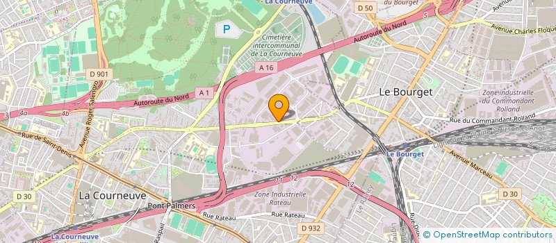 localisation de l'entreprise METALONG FC  LA COURNEUVE