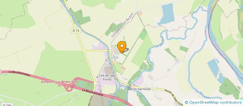 localisation de l'entreprise METALSET à DOMPIERRE-SUR-BESBRE