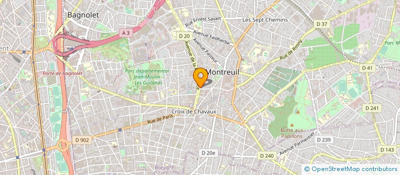 localisation de l'entreprise METALU POSE à MONTREUIL