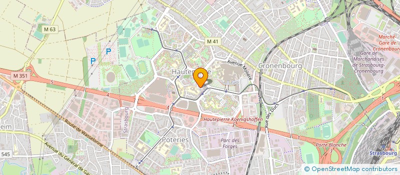 localisation de l'entreprise METALUVER ALSACE à STRASBOURG