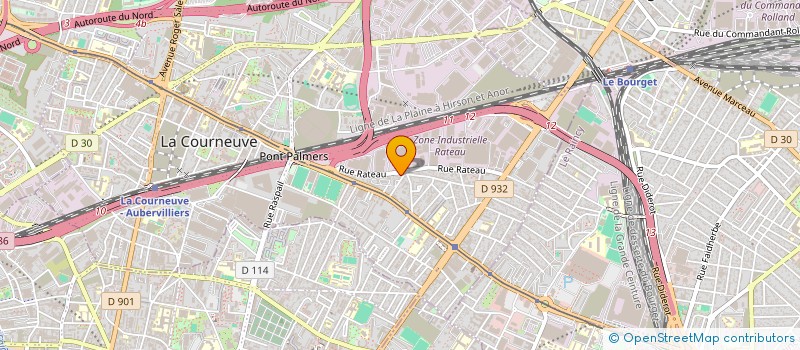 localisation de l'entreprise METALUXE à LA COURNEUVE