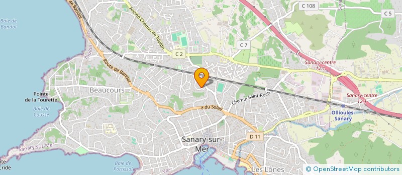 localisation de l'entreprise METAMORFFOSE  SANARY-SUR-MER