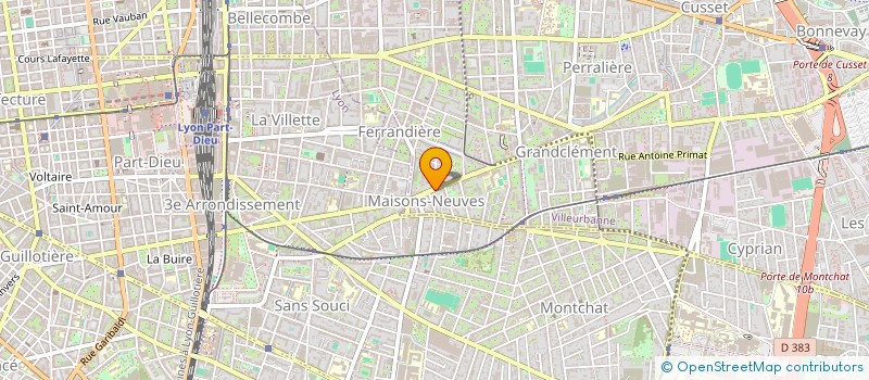 localisation de l'entreprise METAMORPH'OZE  VILLEURBANNE