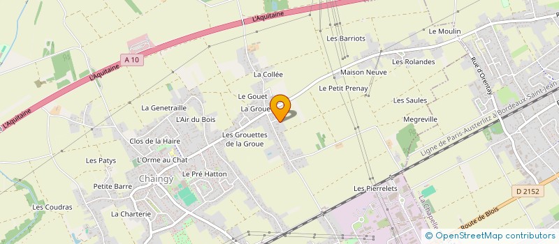 localisation de l'entreprise METAMORPHOSE à CHAINGY