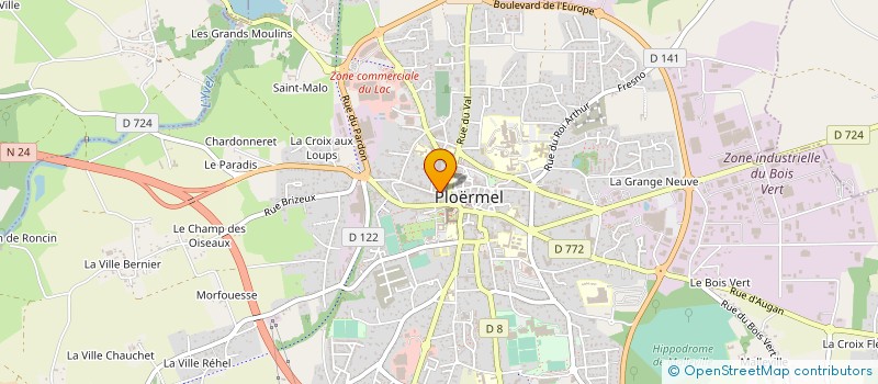 localisation de l'entreprise METAMORPHOSE COIFFURE  PLOERMEL