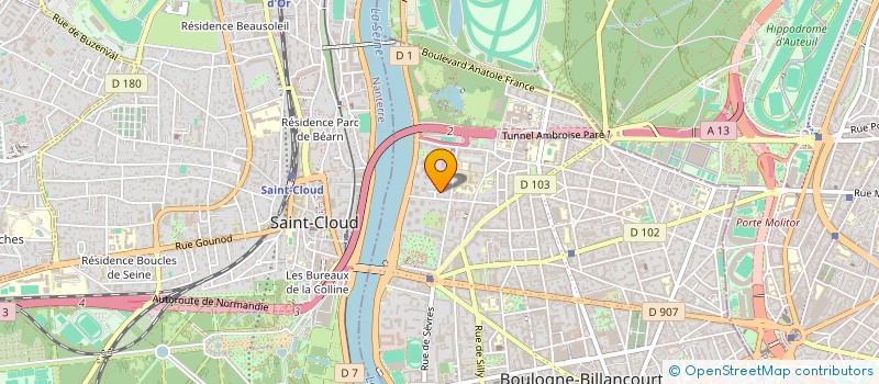 localisation de l'entreprise METANOIA  BOULOGNE-BILLANCOURT