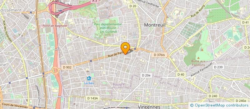 localisation de l'entreprise METAPHORE à MONTREUIL