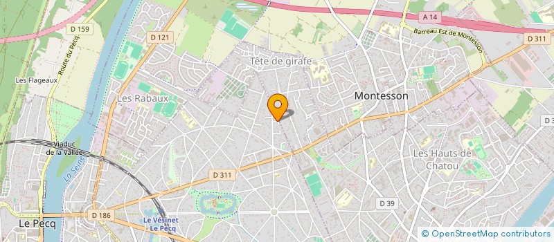 localisation de l'entreprise METAPHORES à LE VESINET