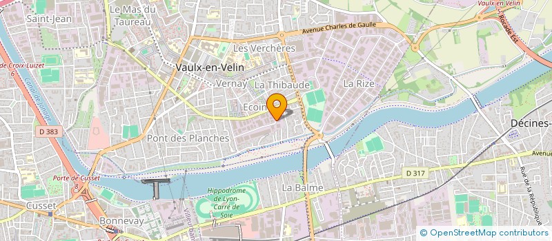localisation de l'entreprise METAPLAST à VAULX-EN-VELIN