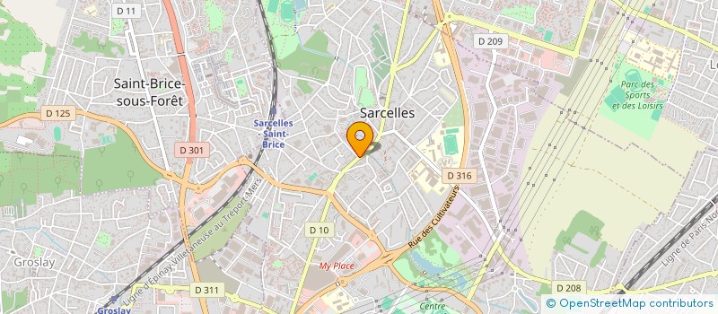 localisation de l'entreprise METAPORPHOSE OCEANE à SARCELLES