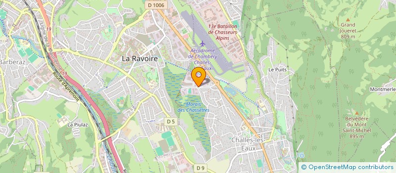 localisation de l'entreprise METAPOSE 73 à CHALLES-LES-EAUX