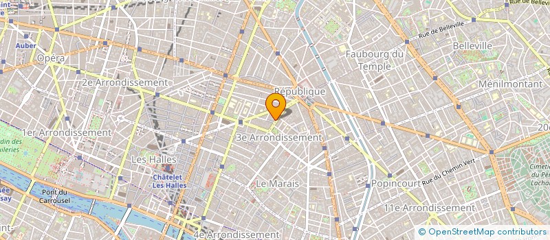 localisation de l'entreprise METARGENT à PARIS