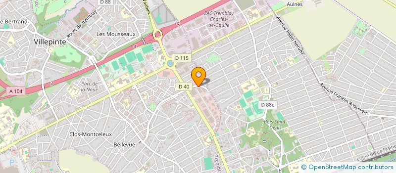 localisation de l'entreprise METATIS à VILLEPINTE