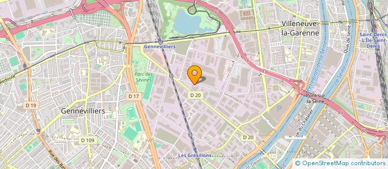 localisation de l'entreprise METAUX 116 SOREVO ENVIRONNEMENT à GENNEVILLIERS