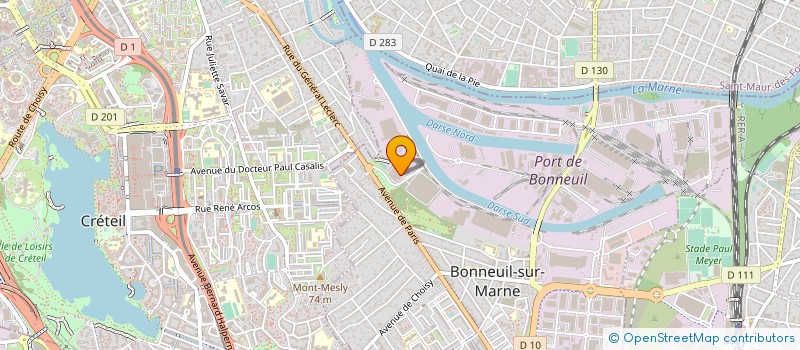 localisation de l'entreprise METAUX ET PRODUITS INDUSTRIELS à BONNEUIL-SUR-MARNE