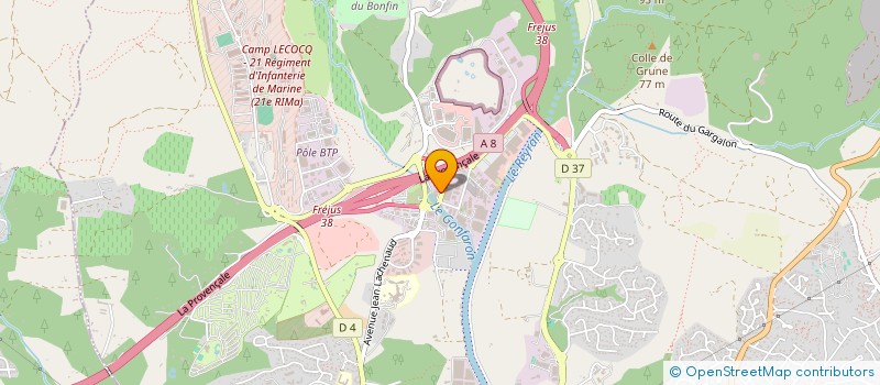 localisation de l'entreprise METAUX INOX ALU à FREJUS