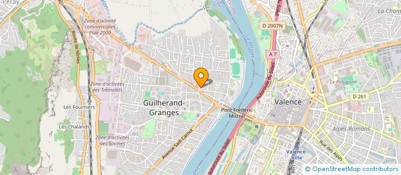 localisation de l'entreprise METAY - QUILEZ à GUILHERAND-GRANGES