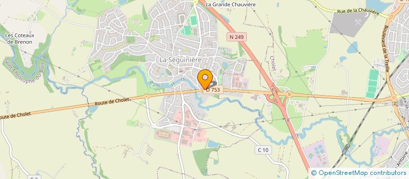 localisation de l'entreprise METAYER à LA SEGUINIERE