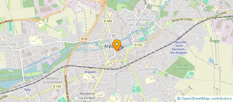 localisation de l'entreprise METEO COIFFURE à ARPAJON