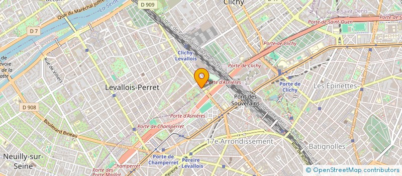 localisation de l'entreprise METEOR à LEVALLOIS-PERRET