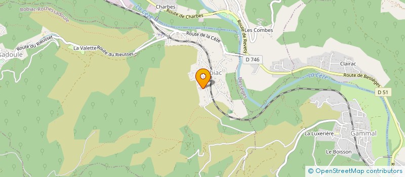 localisation de l'entreprise METEORE EXPRESSION  ROBIAC-ROCHESSADOULE