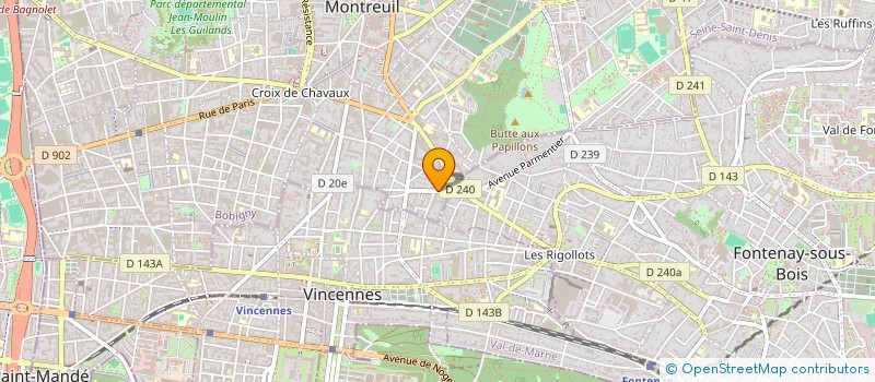 localisation de l'entreprise METEORE THEATRE à MONTREUIL