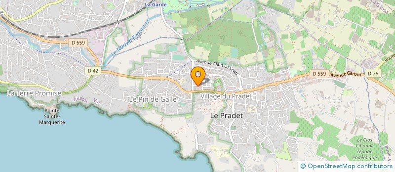 localisation de l'entreprise METEORES  LE PRADET