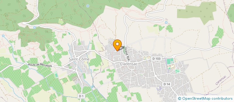 localisation de l'entreprise METEORITE à CLARENSAC