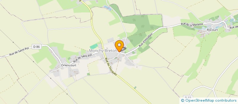 localisation de l'entreprise METEORITE  MONCHY-BRETON