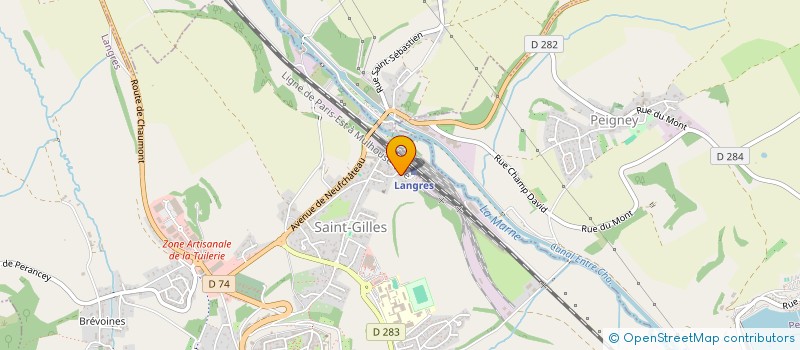 localisation de l'entreprise METEORS à LANGRES