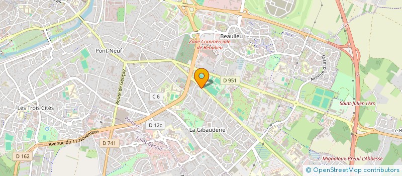 localisation de l'entreprise METHA CENTER 86 à POITIERS