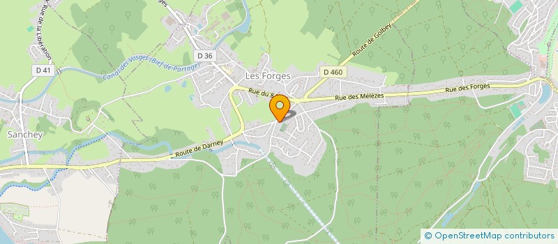 localisation de l'entreprise METHIA CONCEPT  LES FORGES