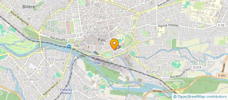 localisation de l'entreprise METHODE BUSQUET - LES CHAINES PHYSIOLOGIQUES - SOCIETE EN LIQUIDATION à PAU