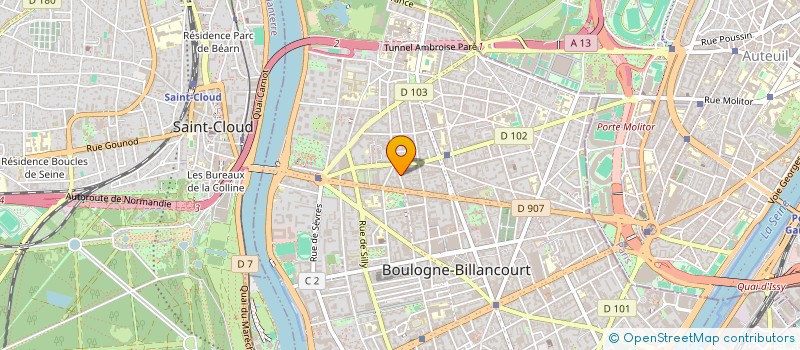 localisation de l'entreprise METHODOLOGIES  BOULOGNE-BILLANCOURT