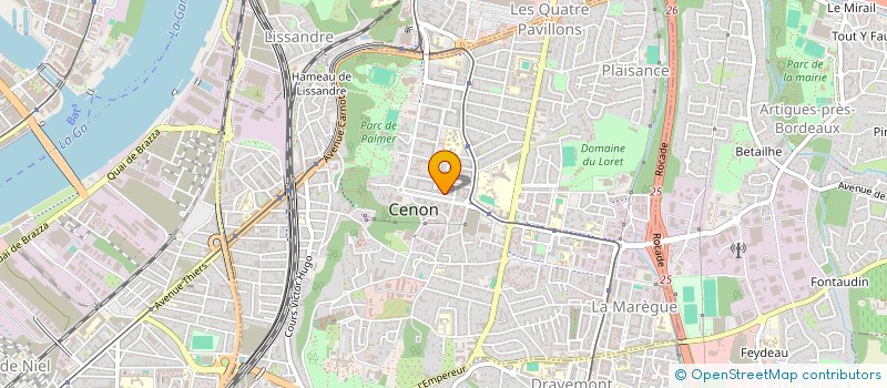 localisation de l'entreprise METIERS A TISSER à CENON