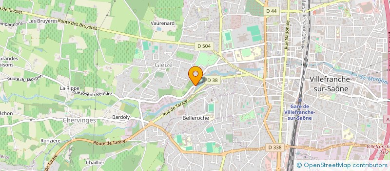 localisation de l'entreprise METIERS DE BOUCHE EQUIPEMENT  GLEIZE