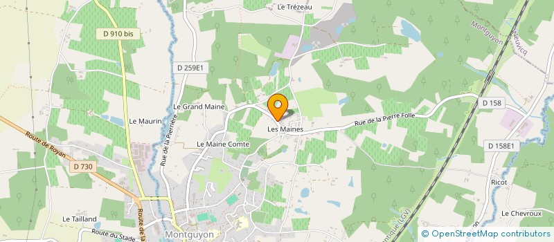 localisation de l'entreprise METIERS DU TOIT à MONTGUYON