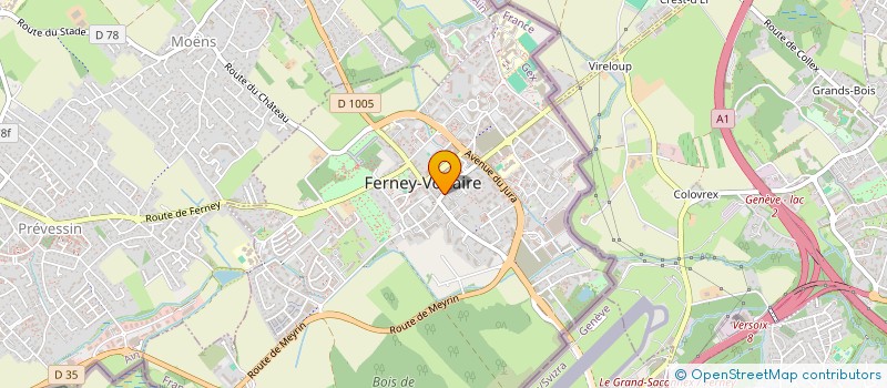 localisation de l'entreprise METIS à FERNEY-VOLTAIRE