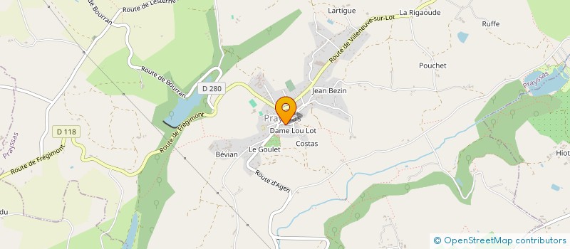 localisation de l'entreprise METIS  PRAYSSAS