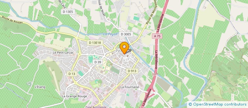 localisation de l'entreprise METISSAGE  PEZENAS