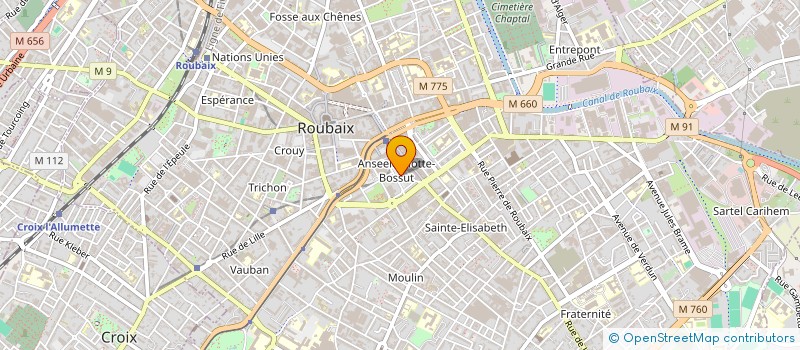 localisation de l'entreprise METIVE AVENUE à ROUBAIX