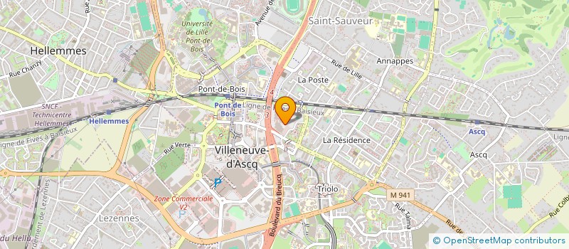 localisation de l'entreprise METIVIER & PIGNON à VILLENEUVE-D'ASCQ