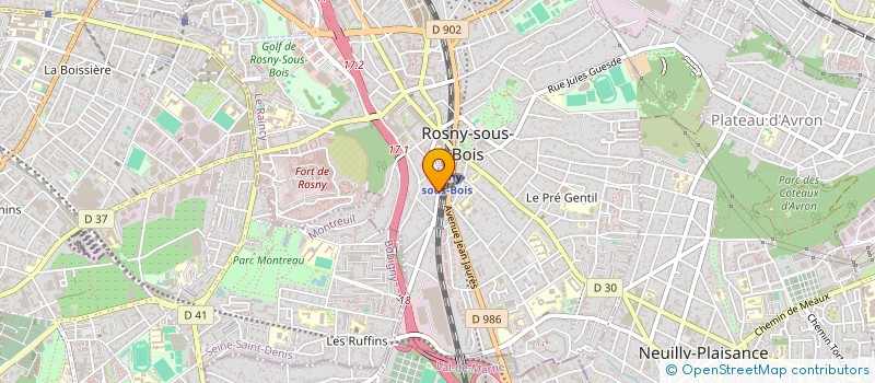localisation de l'entreprise METLINE à ROSNY-SOUS-BOIS