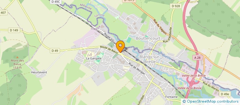 localisation de l'entreprise METRA à BLANGY-SUR-BRESLE