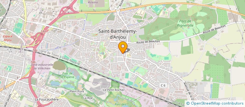 localisation de l'entreprise METRE CARRE IMMOBILIER GESTION  SAINT-BARTHELEMY-D'ANJOU